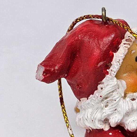 Vintage Christmas Ornaments Santa Claus Hand Painted Set of Three - Picture 2 of 9